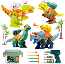 Dinosaur Toys for Kids 3-5, Take Apart Dinosaurs Toys, Shooting Construc... - $24.18