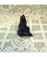 Carved Black Obsidian Handmade Snake, Serpent From Peru, 2-1/4 Inches High - £15.51 GBP