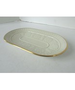 LENOX  ATHENIAN CANDY DISH 8&quot; L W/STICKER  USA IVORY EMBOSSED &amp; GOLD RIM - $9.49 CAD