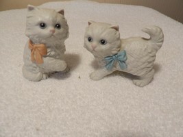Vintage Homco Persian Kitten's Cat's Figurine's White #1428 - £11.44 GBP