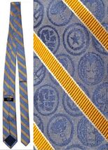 Marvel Avengers Logo Blue and Orange Kid 100% Silk Tie (6-12yrs) NWT - $27.73 CAD