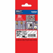 Brother Extra Strength Tape, Laminated Black on Clear, 24mm (Tzes151) - £24.91 GBP