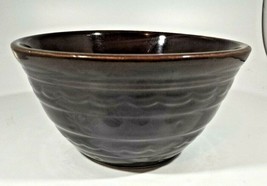 Marcrest Brown Stoneware Mixing Serving Bowl Oven Proof Daisy Dot 8.25&quot; - £13.83 GBP
