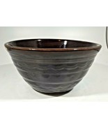 Marcrest Brown Stoneware Mixing Serving Bowl Oven Proof Daisy Dot 8.25&quot; - £13.63 GBP