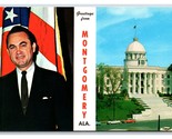 Gov. George Wallace Dual View Montgomery Alabama AL UNP Chrome Postcard I19 - £3.52 GBP