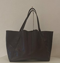 ZARA BNWT 2025. CHOCOLATE BROWN LEATHER MAXI TOTE BAG POCKET. 6044/610/721 - €273,24 EUR