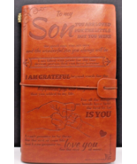 New In Package To My Son Leather 136 Sheet Leather Journal Notebook - £22.77 GBP