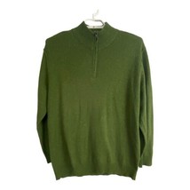 Columbia Mens Sweater Size xxl Green Wool Blend 1/4 Zip Long Sleeve Norm Core - £29.24 GBP