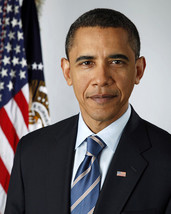 President Barack Obama 16x20 Canvas Giclee American Flag - £56.08 GBP