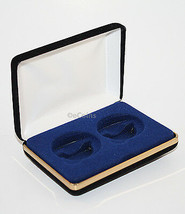 Black/Blue Felt Coin Display Gift Metal Box Holds 2-IKE Or Silver Eagle Ase - £7.54 GBP