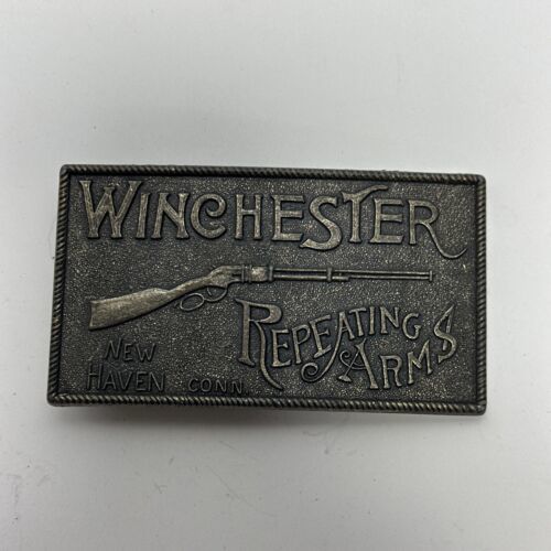 Primary image for Vintage Belt Buckle Winchester Repeating Arms Brass Belt Buckle