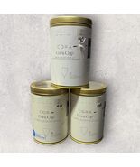 3 x Cora Menstrual Reusable Period Cups SIZE 1 Clear Silicone w/Cotton C... - $34.64