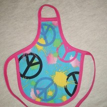Peace Sign paint drops on blue Fabric -Decorative Soap Bottle Dish Apron... - $89.36 MXN