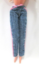 1982 Superstar Era Blue Denim Jeans From Outfit # 5315 Pink Belt &amp; Stripe - £11.01 GBP