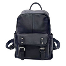 Genuine Leather Women&#39;s Bag Leather Backpack Large Capacity School Bag Academy S - £63.56 GBP