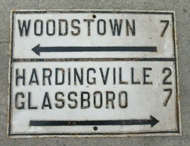 1890s Cast Iron Street Sign New Jersey Garden State Woodstown  Glassboro  - £660.95 GBP