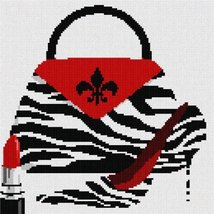 Pepita Needlepoint Canvas: Pocketbook Shoe Zebra, 10&quot; x 10&quot; - £62.34 GBP+