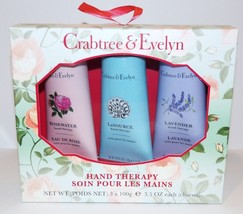 Nib Crabtree &amp; Evelyn Hand Therapy Rosewater Lasource Lavender 3.5 Oz Gift Set - £31.13 GBP