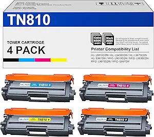 TN810 TN-810 Toner Cartridge 4 Pack High Yield Replacement for Brother - $175.00