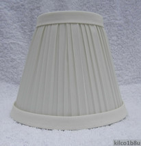 New IVORY Pleated Fabric Mini Chandelier Lamp Shade Traditional, any room - £6.39 GBP