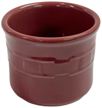 Longaberger Pottery PAPRIKA Red Woven Traditions Candle Holder Crock Sal... - $17.99