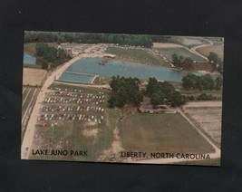 Vintage Postcard Lake Juno Park Liberty NC Aerial Air View Unused - $6.49