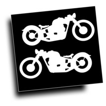 2X Motorcycle Decal fits Triumph Bobber old school British bike or trailer W - £10.97 GBP
