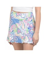 NWT GOTTEX Periwinkle Paisley Golf Tennis Pickleball Knit Ruffle Skort S... - $68.37 CAD