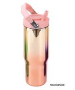 Metallic Champagne Pink Ombre 30 OZ Stainless Steel Insulated Tumbler - $653.87 MXN