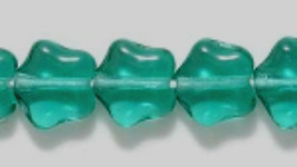 Czech Glass Star Beads, 8mm Transparent Lt Emerald Green, 1 strand 50 stars - £1.59 GBP