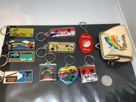 11 Vintage Souvenir Keyring Florida Usa Keychain Mini Wallet Ancien Porte-Clé Fl - £45.81 GBP