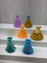 Disney Magicclip and similar Princess doll dress lot of 6 Belle Snow White Ariel - $12.86