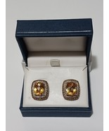 Orecchini in argento sterling con diamanti e citrini - $622.11 CAD