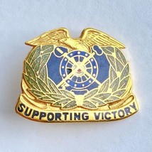 Vintage US Army Quartermaster Corps Supporting Victory Crest Enamel Pin ... - £15.69 GBP