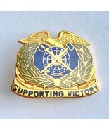 Vintage US Army Quartermaster Corps Supporting Victory Crest Enamel Pin ... - £15.60 GBP