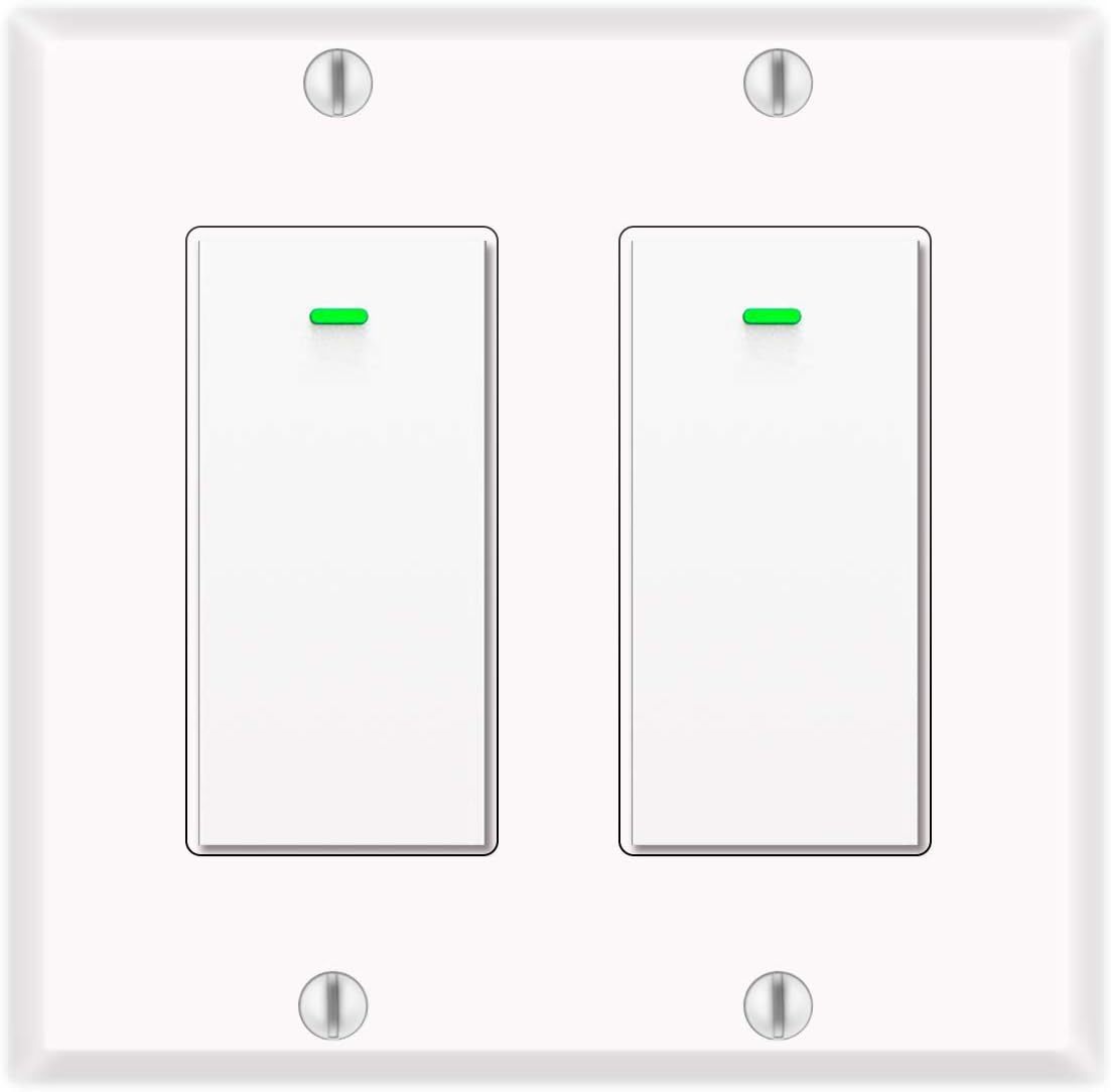 Alexa Light Switch, Double Smart Wifi Light Switches, Smart Switch 2 Gang - $40.97