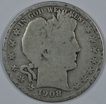 1908 D Barber circulated silver half - $19.00