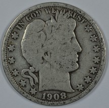 1908 O Barber circulated silver half - $20.00