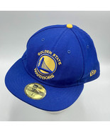 New Era Royal Blue Golden State Warriors  Badge Logo Fitted Wool Hat Siz... - $376.14 MXN