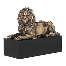 XoticBrands Decorative 6.69 Inch Lion Lying On Plinth (Mbz+Color) -Home ... - £62.30 GBP