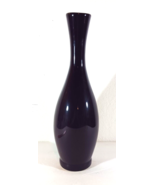 ROYAL HAEGER VASE DARK PURPLE Plum Eggplant Tall Bowling Pin 2004 15&quot; 11... - $42.74