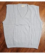 Vintage London Towne Mens Knit V-Neck Sweater Vest Gray Extra Large New ... - $689.19 MXN