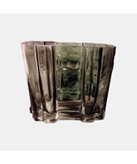 Cordeline  Table Vase Handmade  Green RETRO Glass 6.25&quot; Art Deco Rectang... - $43.76