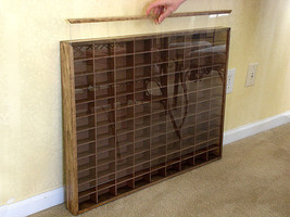 Wall Display Case for Matchbox - Hot Wheels  W/COVER1/64 scale Hand Made Walnut  - £124.31 GBP