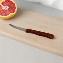 EKCO Vanadium Serrated Grapefruit Knife 3” Curved Stainless Blade Wood Handle - £6.29 GBP