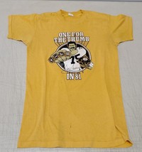 VINTAGE 1981 Mean Joe Greene One for the Thumb T-Shirt Steelers Sz 14-16? - £38.87 GBP