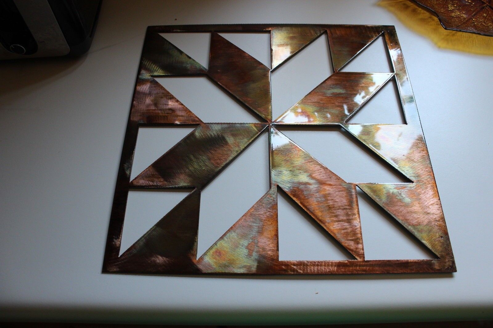 Arizona Quilt Square - Metal Wall Art - Copper 12&quot; x 12&quot; - $31.33