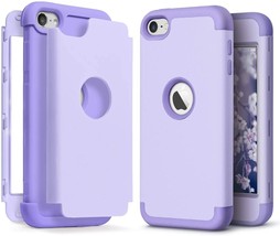 For Ipod Touch 5Th 6Th &amp; 7Th Gen - Hard Hybrid Armor Impact Case Lavende... - £14.38 GBP