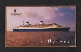 Oversized Advertising Card Norway Norwegian Cruise Lines Cruise Ships Oceanliner - £6.31 GBP