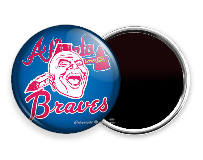 ATLANTA BRAVES BASEBALL TEAM INDIAN TOMAHAWK CHIEF FRIDGE REFRIGERATOR MAGNETS
